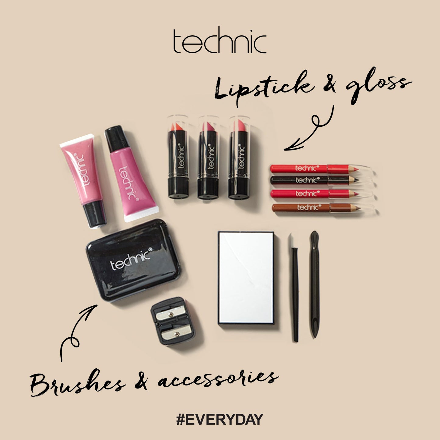 Technic Essential Cosmetics Large Gift Set, Multi Colored