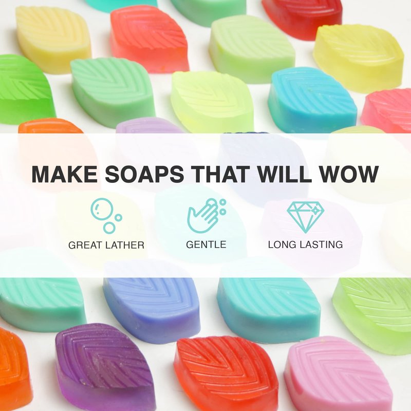 Saponify - 4Lb Ultra Clear Soap Base, Unscented Base, Easy to Use Glycerin Soap Base for Soap Making