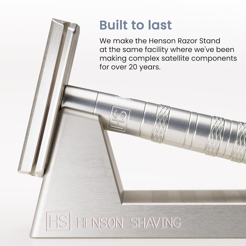 Henson Razor Stand - Durable Aluminum Safety Razor Holder for Men & Women | Fits Henson AL13, AL13-M, Ti22