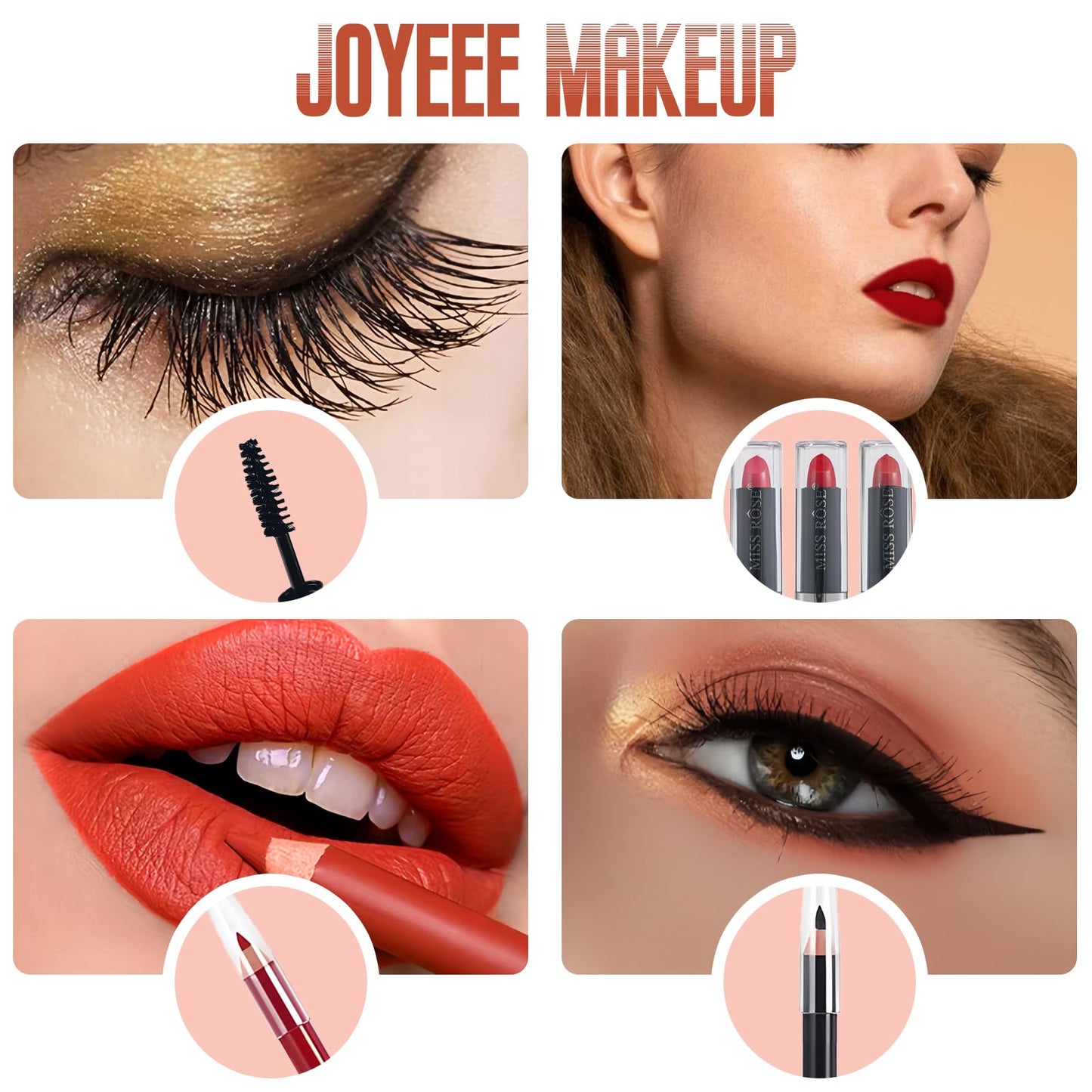 Joyeee All-in-One Makeup Gift Set Travel Makeup Kit Complete Starter Makeup Bundle Lipgloss Lipstick Concealer Blushes Powder Eyeshadow Palette Cosmetic Palette for Teen Girls & Adults #14