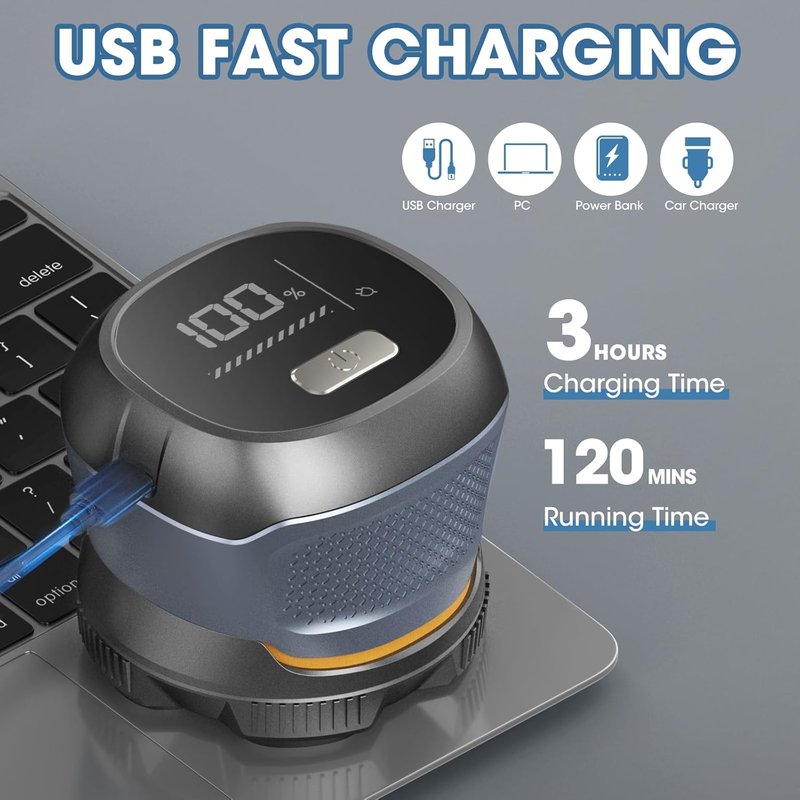 6D Electric Head Shaver for Men - Waterproof Rechargeable Razor with LED Display | Cordless Grooming Kit