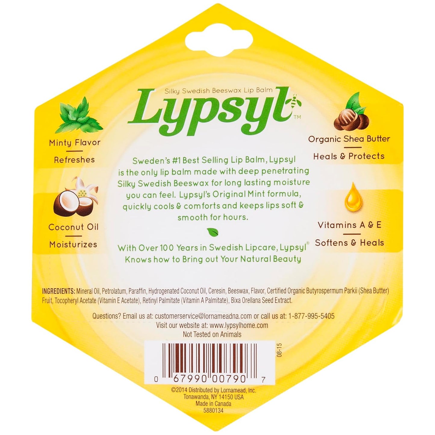 Lypsyl Lip Balm - Intense Protection Original Mint | 0.10 oz (Pack of 10)