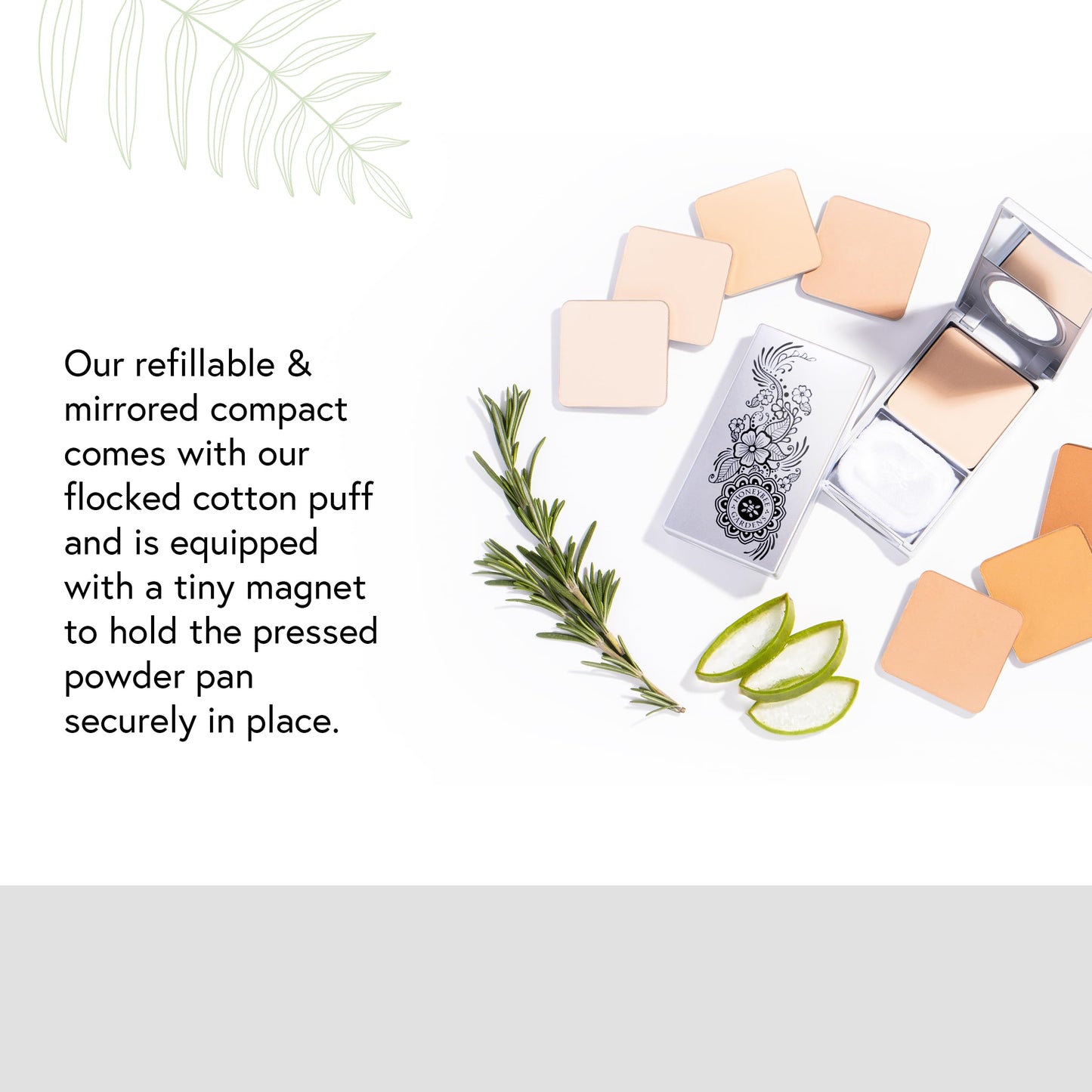 Honeybee Gardens Refillable Pressed Mineral Powder Foundation Compact