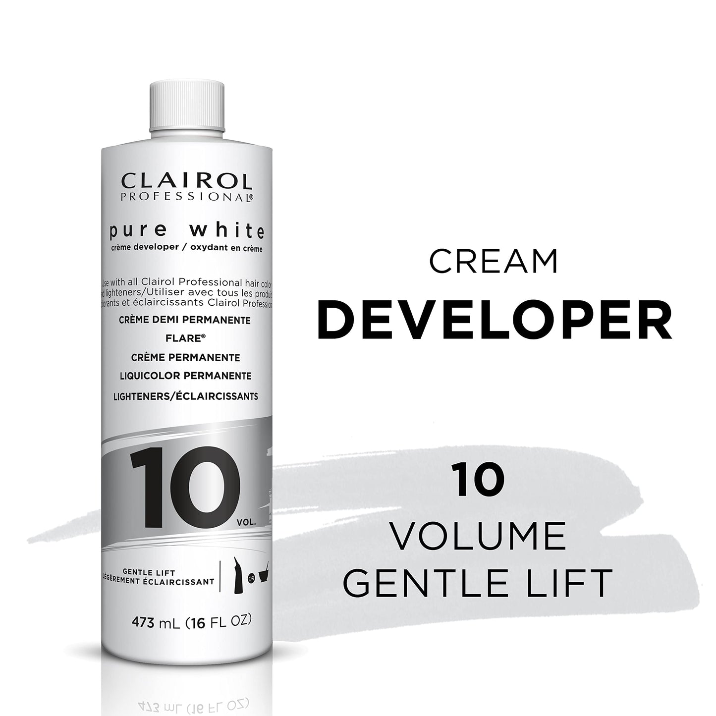 Clairol Professional Pure White 10 Volume Hair Developers for Lightening & Gray Coverage