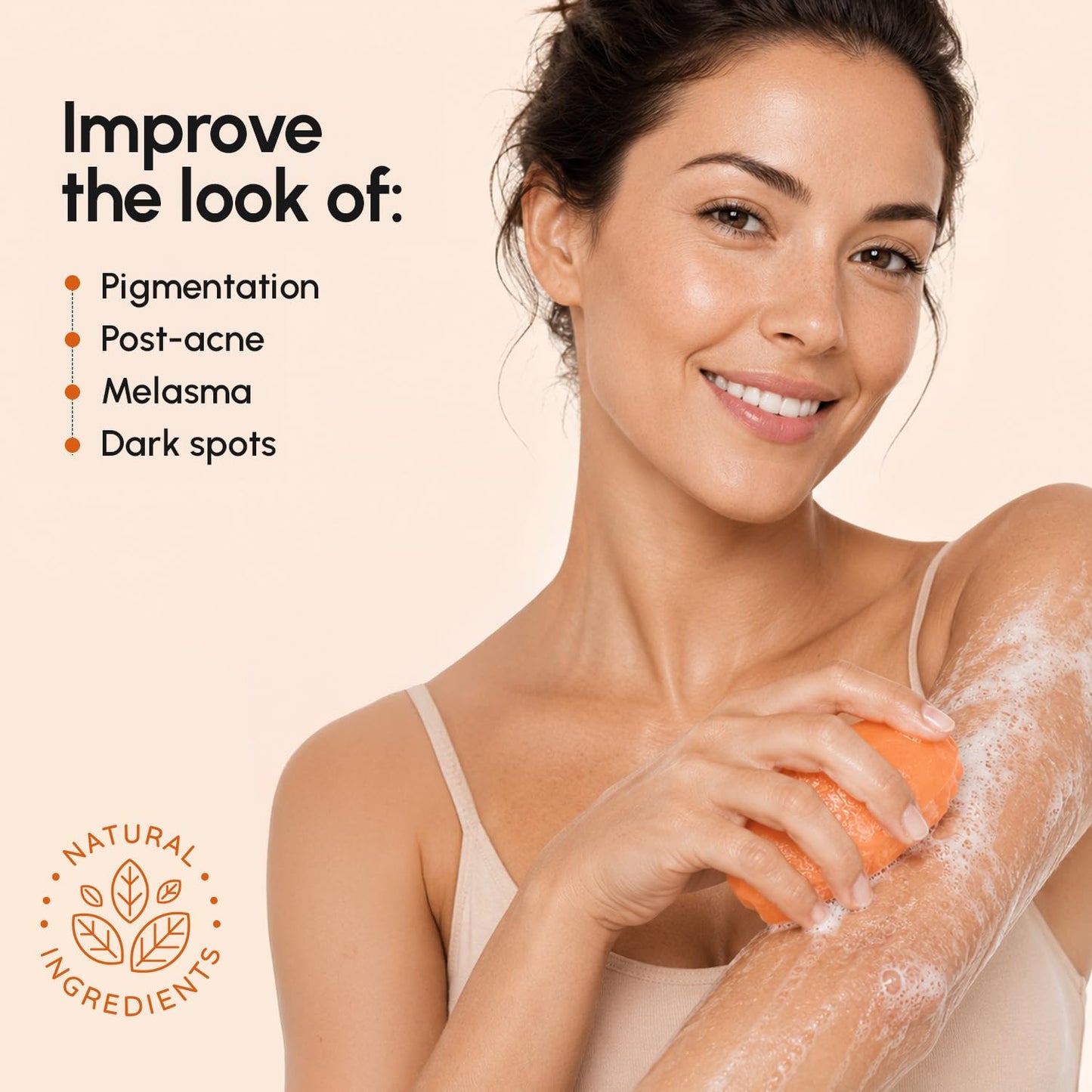 MAREE Kojic Acid Soap & Scrub - Brightening Kojic Acid and Turmeric Soap for Dark Spot and Hyperpigmentation - Dark Spot Remover for Face & Body Wash - Acido Kojico Cream Bar Soaps