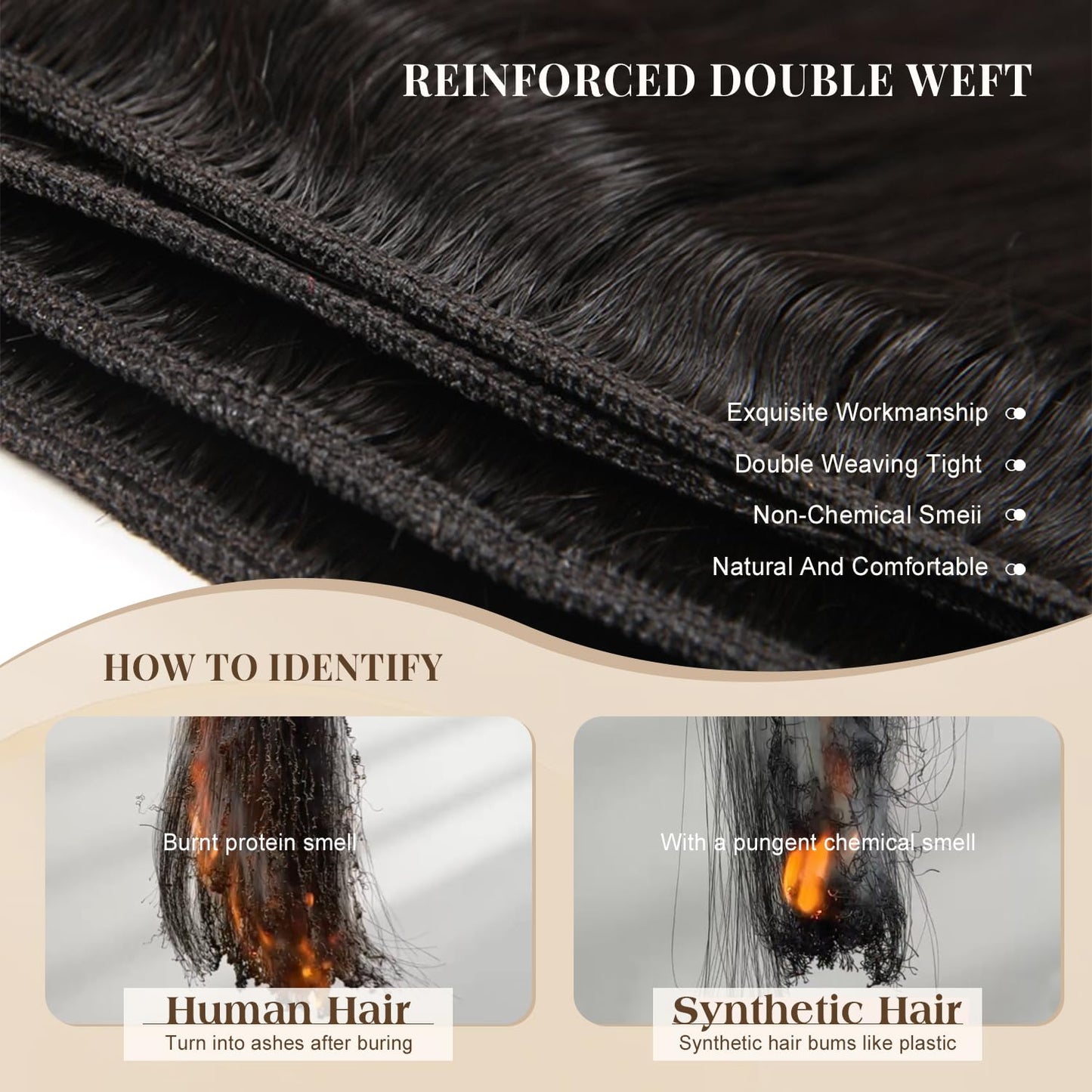 24-Inch Straight Human Hair Bundle - 100% Unprocessed Virgin Brazilian Hair for Black Women | Natural Black