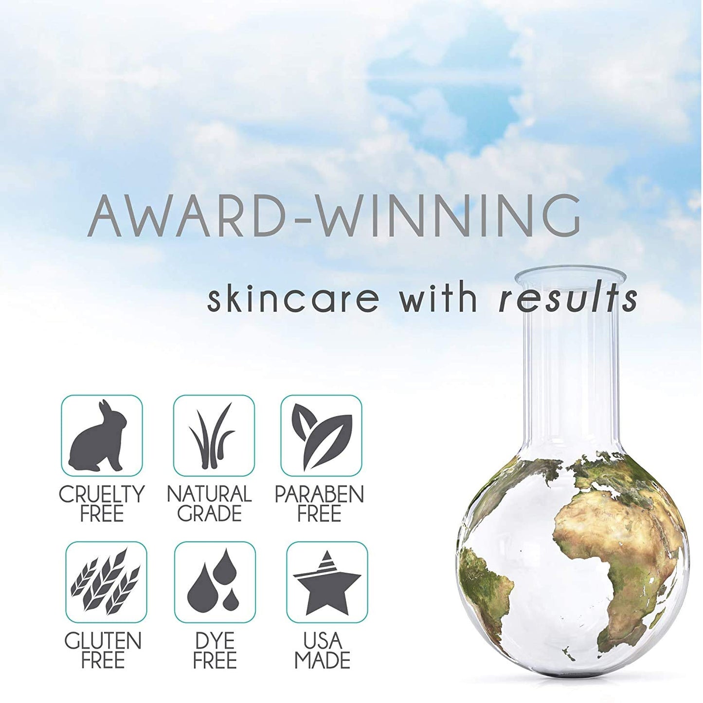 Natural Facial Cleanser with Vitamin C & Activated Charcoal | Anti-Aging Face Wash for All Skin Types, Vegan, Hydrating