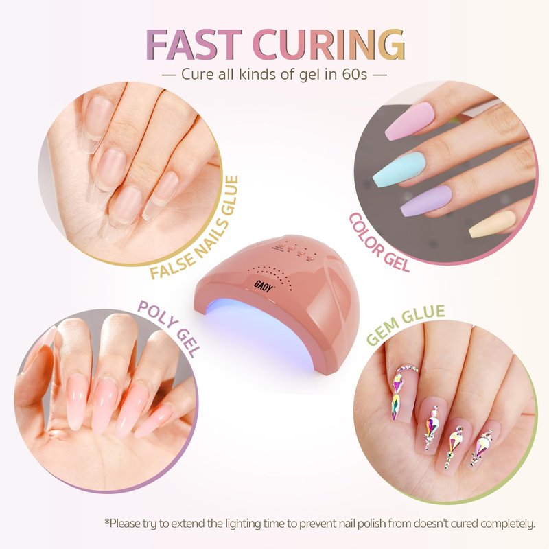 GAOY Fast Curing Lamp Professional Salon-Graded UV LED Curing Light with Powerful 30 LED Beads and Automatic Infrared Sensor 3 Timers for Gel Nail Polish Acrylic Gel Nail Dryer