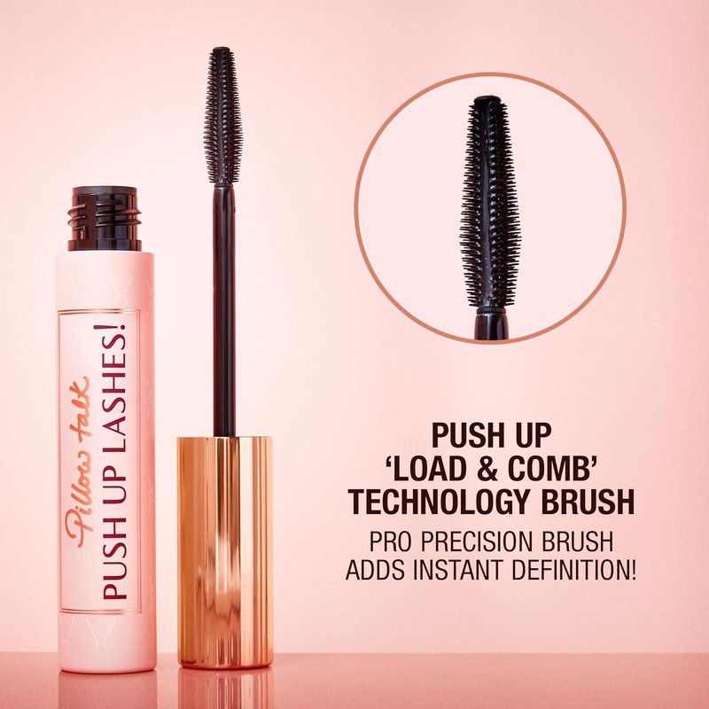 Charlotte Tilbury Pillow Talk Push Up Lashes Mascara - Lengthening & Volume Boosting Formula | Smudge-Proof, 24HR Lift Effect