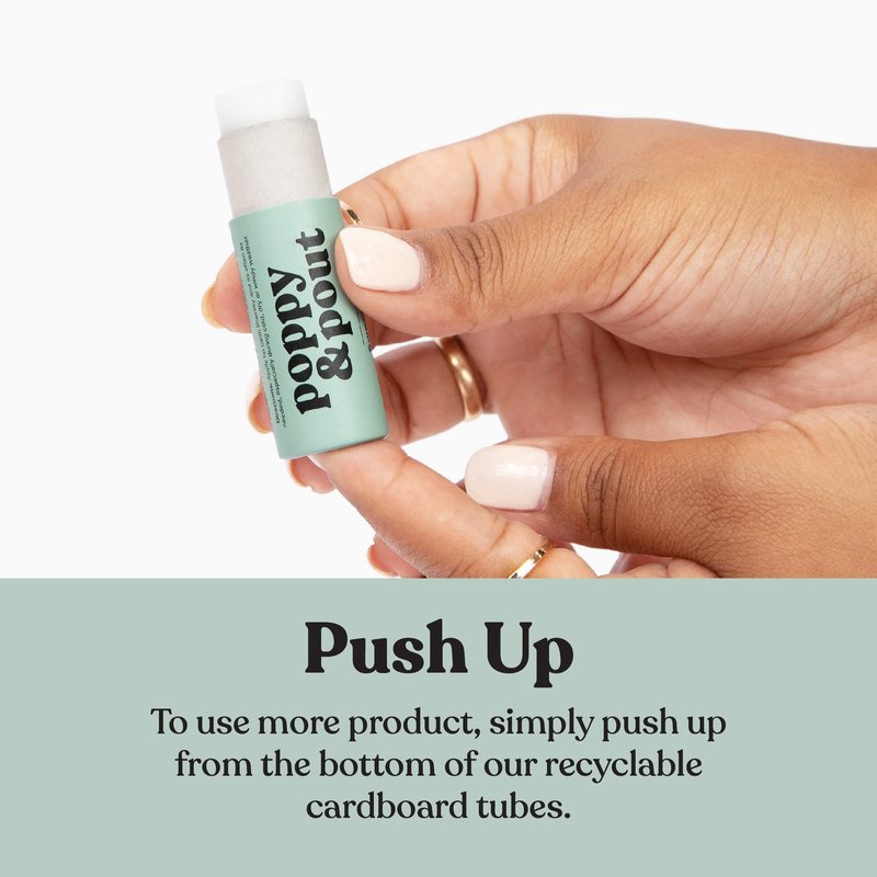 Jumbo Lip Balm Gift Set (3-Pack, Warm Flavors) | Poppy & Pout All Natural Lip Balms & Moisturizers | Hydrates with Beeswax, Vitamin E, Organic Coconut Oil | Cruelty-Free | Recyclable Cardboard Tube