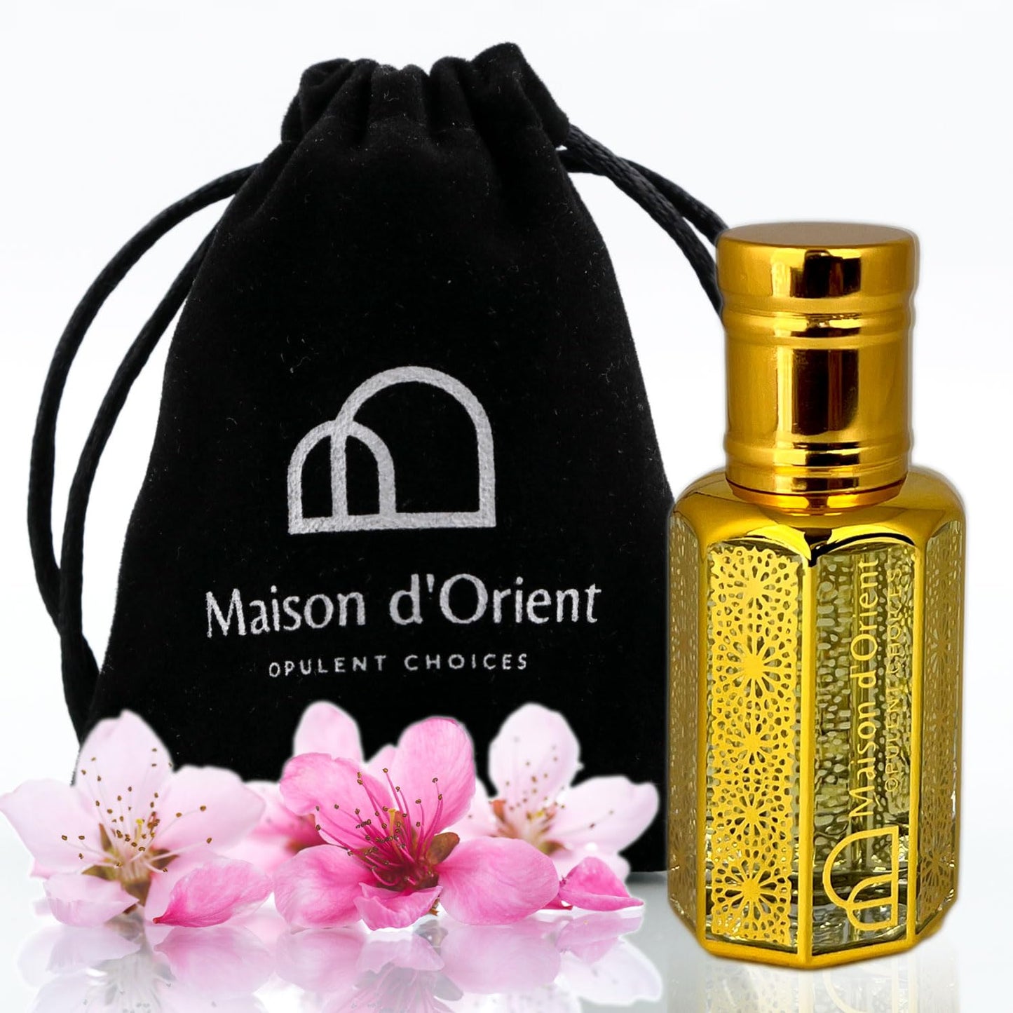 Sakura Chiffon Perfume Oil 12 mL – Sweet Floral Gourmand with Wild Berries Jasmine and Vanilla Musk. Alcohol Free Long Lasting Oil, Compliment Magnet