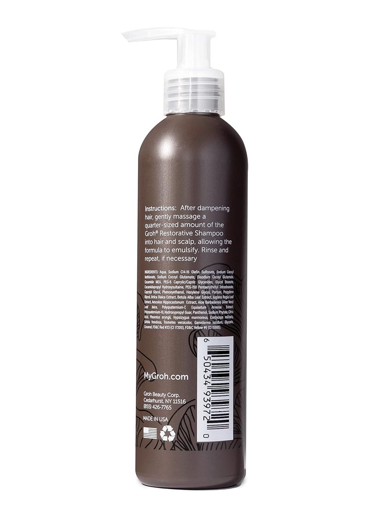Groh Restorative Shampoo for Damaged Hair - Nourishing 8oz Formula