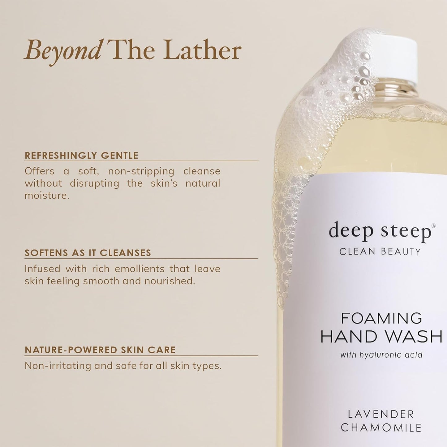 Deep Steep Foaming Hand Wash - Grapefruit Bergamot Refill | 33oz Gentle Aloe Cleanser with Argan Oil & Shea Butter