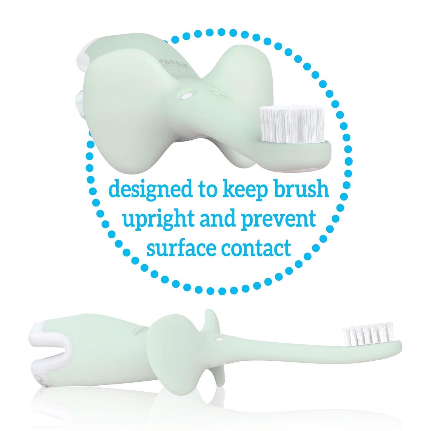 Dr. Brown's Infant-to-Toddler Toothbrush, Elephant, Mint, 0-3 Years