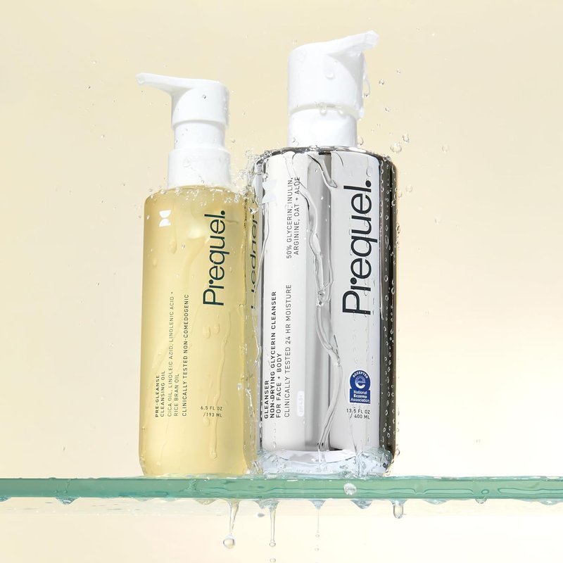 Prequel Skin Pre-Gleanse Oil Cleanser - Gentle Double Cleansing Oil with Cica | 6.5oz for All Skin Types