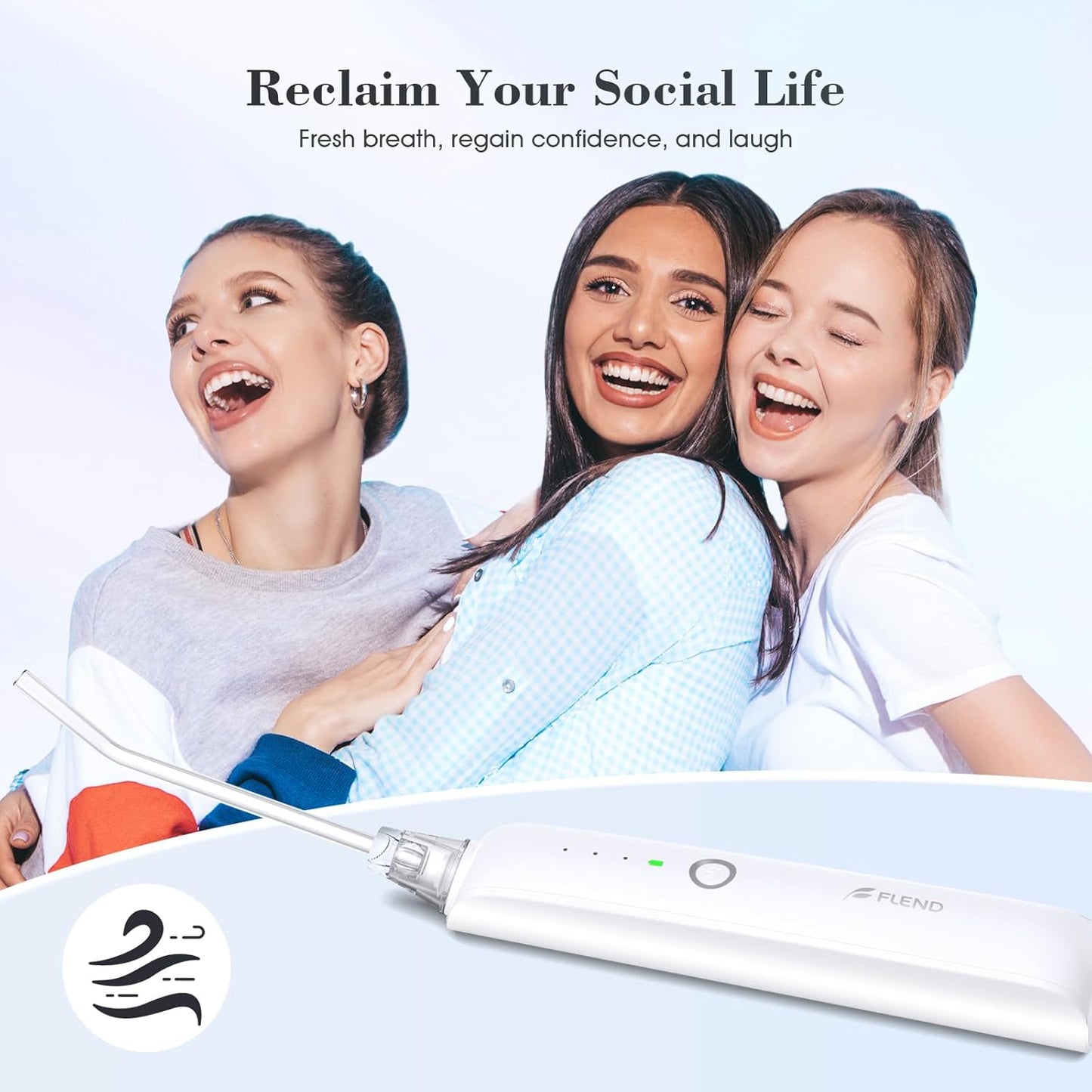 Tonsil Stone Remover Vacuum - 5X Magnifying Mirror, 3 Modes & LED Light | Oral Care Water Flosser