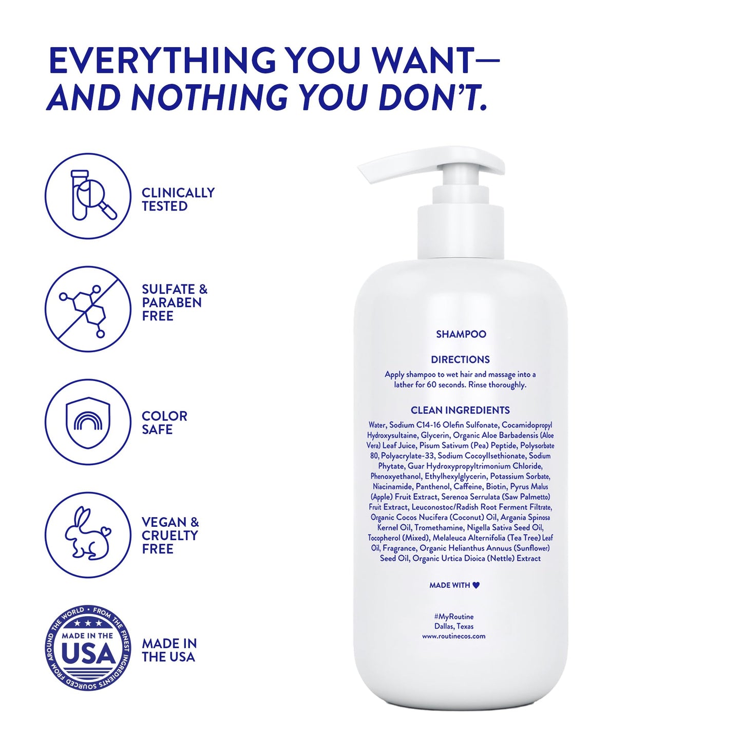 Routine Wellness Anti-Thinning Shampoo - Coconut & Vanilla (Pack of 2)