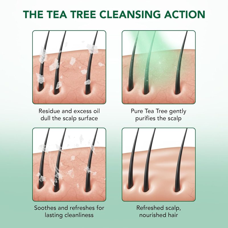 Tea Tree Shampoo and Conditioner Set - 100% Pure Tea Tree Oil for Itchy, Dry Scalp | 16 Fl Oz Each