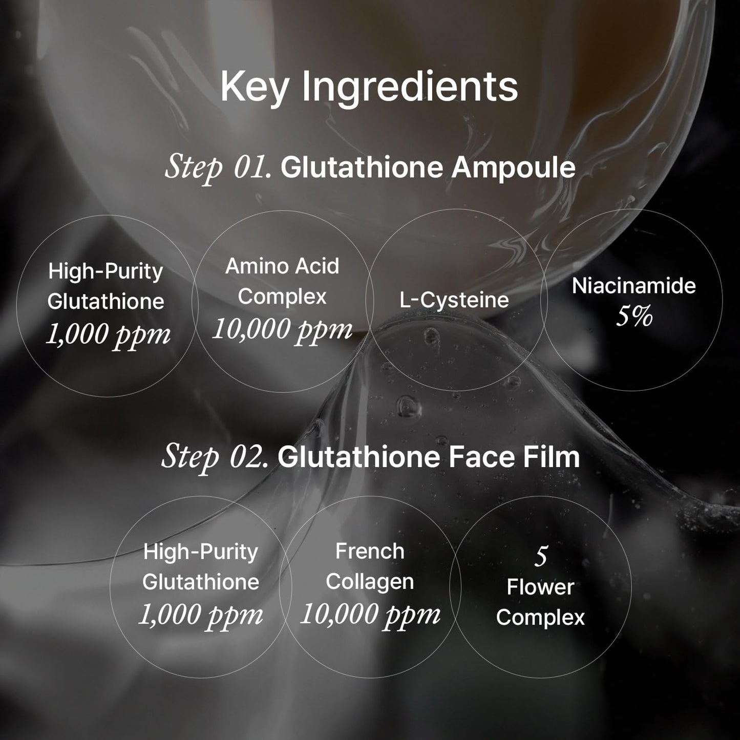 HOUSE OF B High-Purity Glutathione Face Film, 2-Step Overnight Collagen Hydrogel Face Mask for Glass Skin Glow, Elasticity, Hydrating, Firming, Moisturizing, Anti Aging, Korean Skin Care 3g+22g x 12ea
