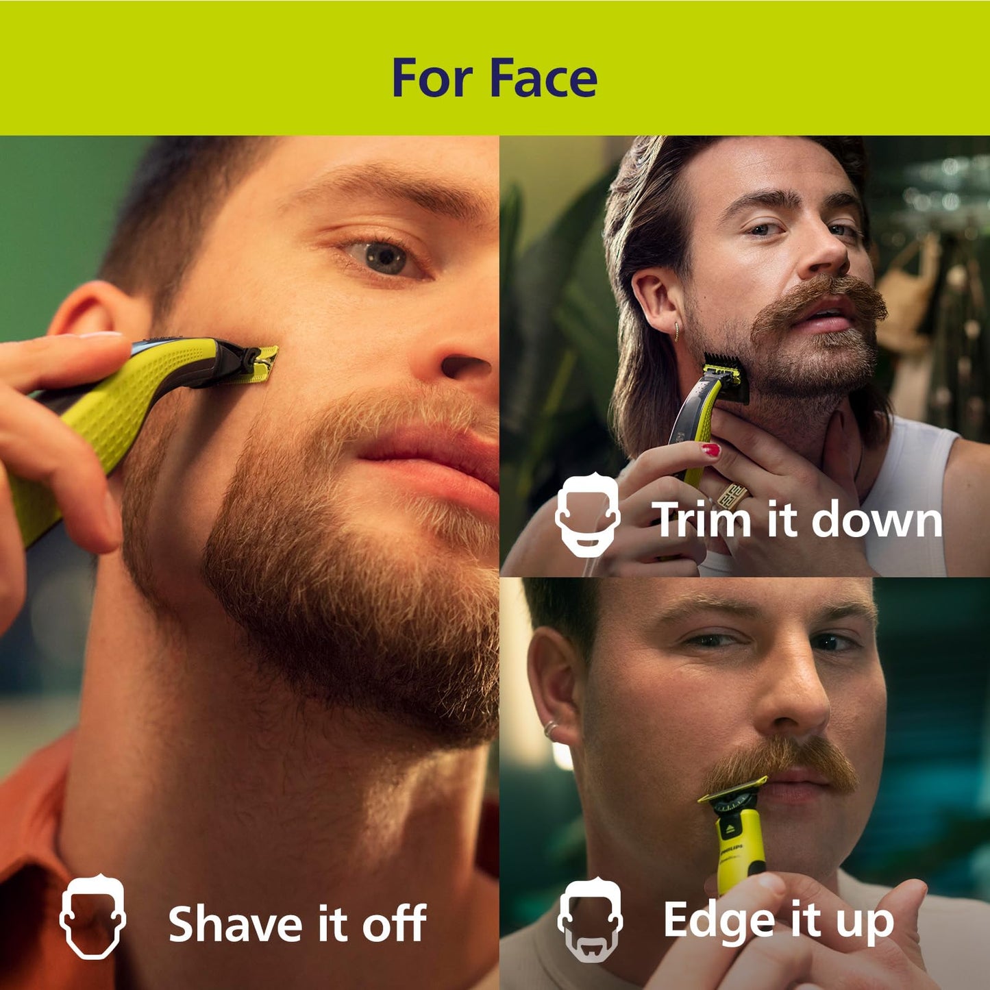 Philips Norelco OneBlade Travel Kit Bundle - Philips Norelco OneBlade 360 Face Hybrid Electric Trimmer & Shaver, QP2724/90 + Travel Case. QP401/90