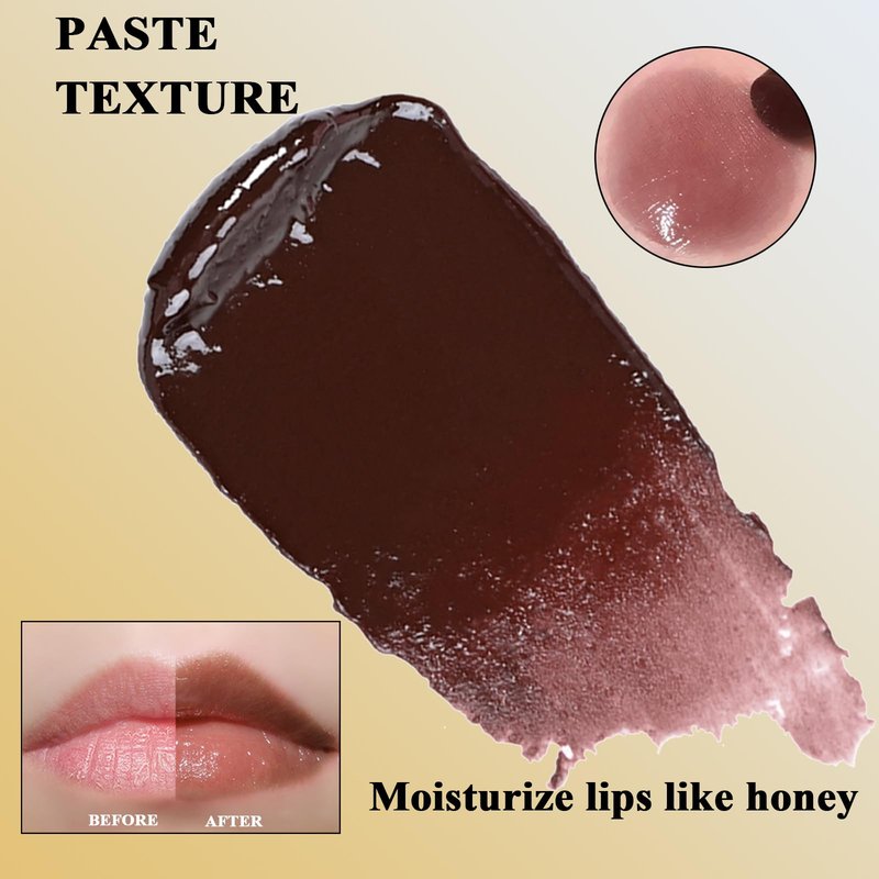 SHEEYOON Honey Lipstick Tinted Lip balm, Hydrating Nourishing Sheer Formula Lipstick, Natural Glossy Finish (1 PC BLACK)