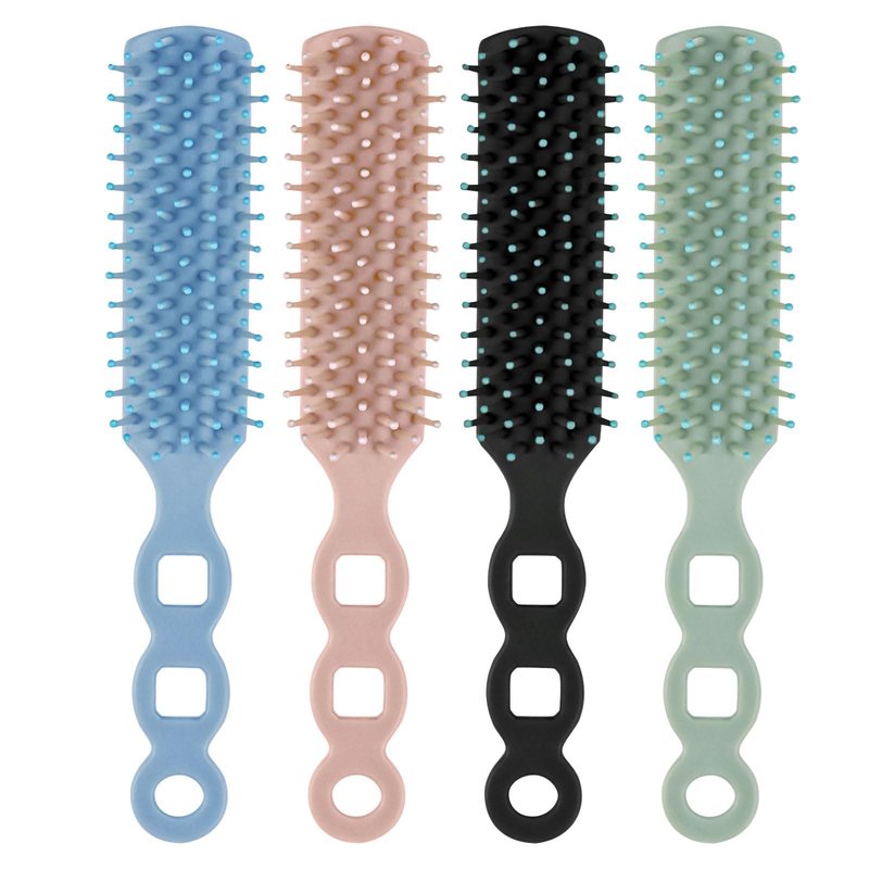 Gisdo Bulk Hair Brushes for Homeless, 60 Pieces Hair Brush Bulk for Curly Wavy Hair Blow Drying Styling Detangling Suitable for Shelter, Hotel,Charity(Colorful)