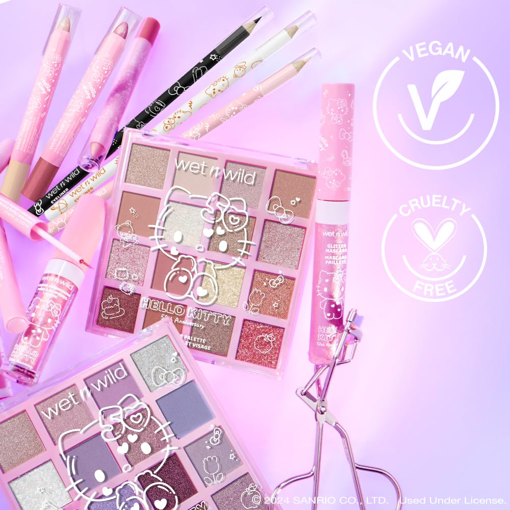 Hello Kitty Liquid Eyeshadow - Smooth, Blendable Shimmery Matte in Bubblegum Pink | Vegan & Cruelty-Free