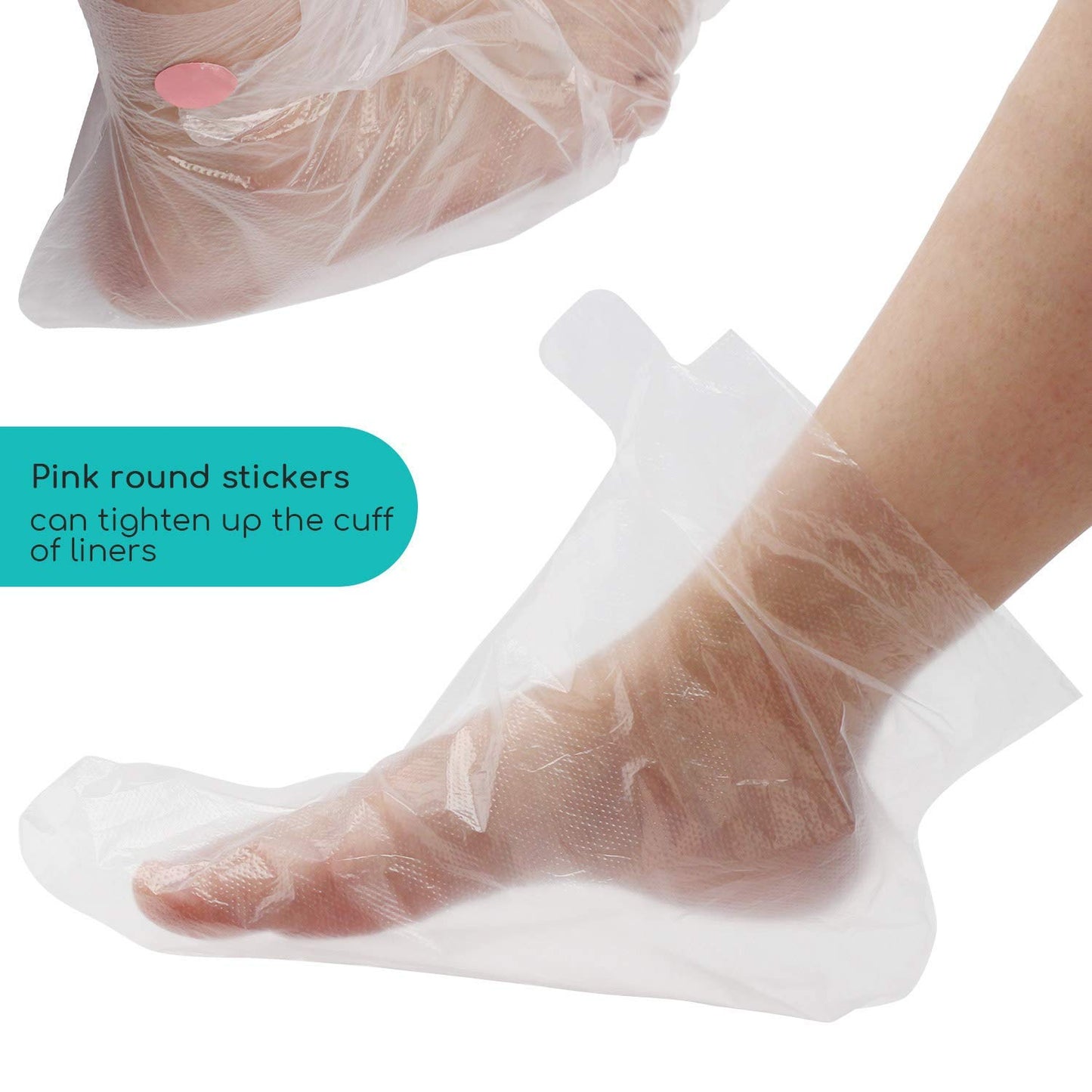 Pedicure Knife Set & Paraffin Bath Liners for Foot, Segbeauty 7pcs Ingrown Toenail Blade Tool with Storage Bag, 200pcs Plastic Foot Covers with 200 Stickers for Snug Closure