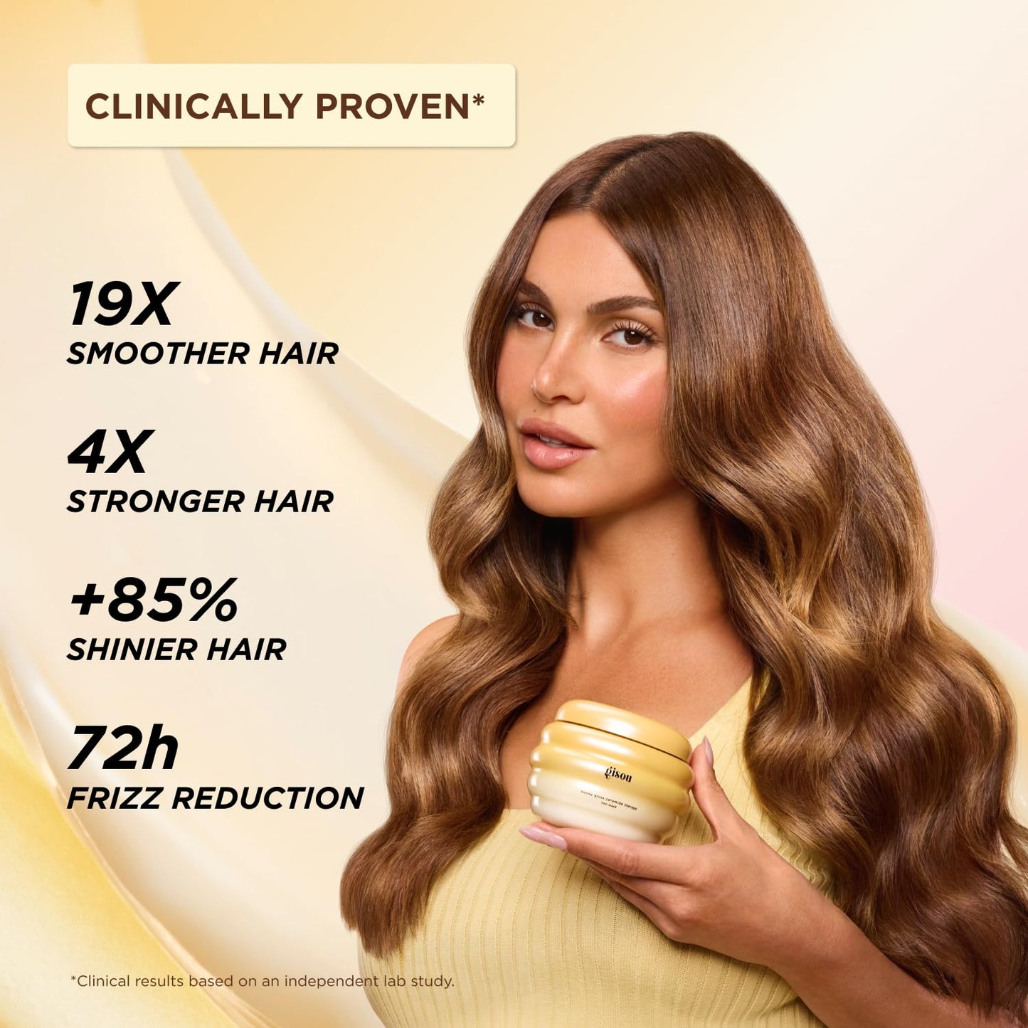 Gisou Honey Gloss Ceramide Therapy Hair Mask – Deep Repair & Hydration with Mirsalehi Honey, Ceramides & Hyaluronic Acid
