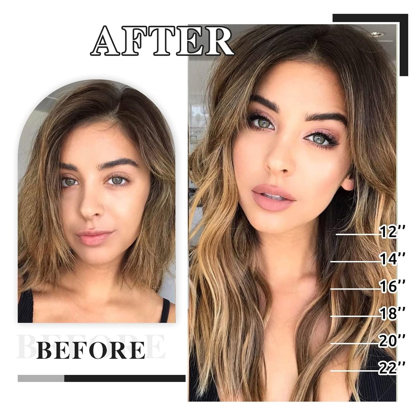 ORIGEN Clip in Hair Extensions Real Human Hair Clips ins Remy Hair Extensions for Women Full Head Natural Black 80g 16 Clips 7 Pcs 14 Inches