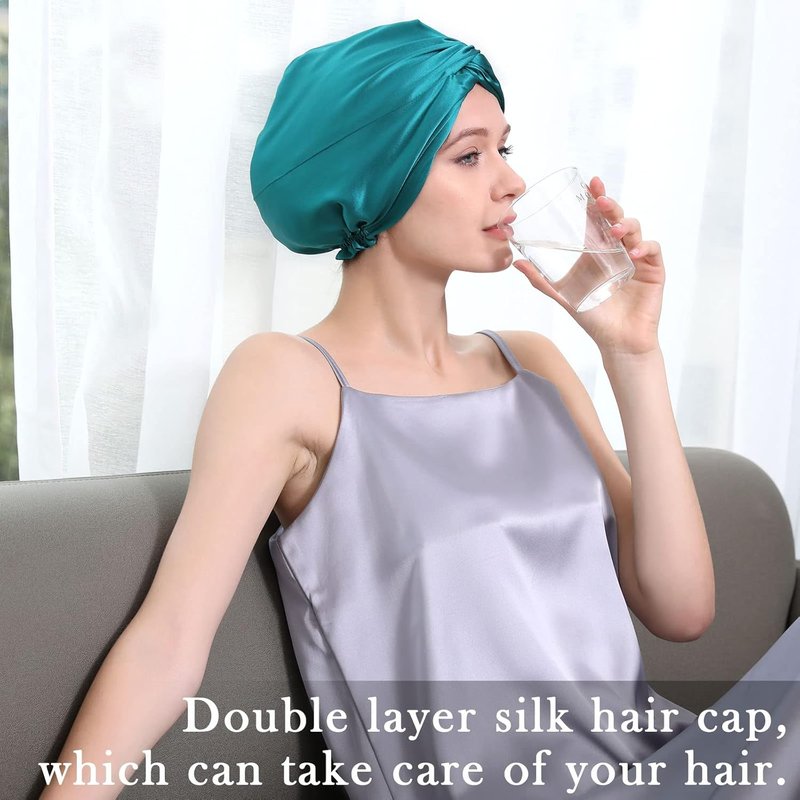 DAISYSILK 100% Pure Mulberry Silk Hair Bonnet | Luxurious Sleep Hair Wrap for Women