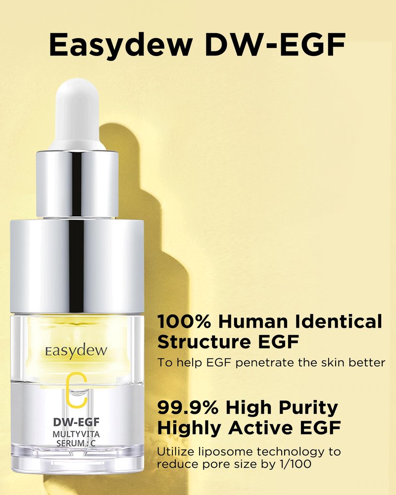 EASYDEW Multi Vita C Serum - Korean Facial Serum for Uneven Skin Tone & Dull Skin with Vitamin C, EGF Peptide, Niacinamide - Prevent-Oxidation Skin Vitality & Radiance Complexion, 0.47 fl.oz.