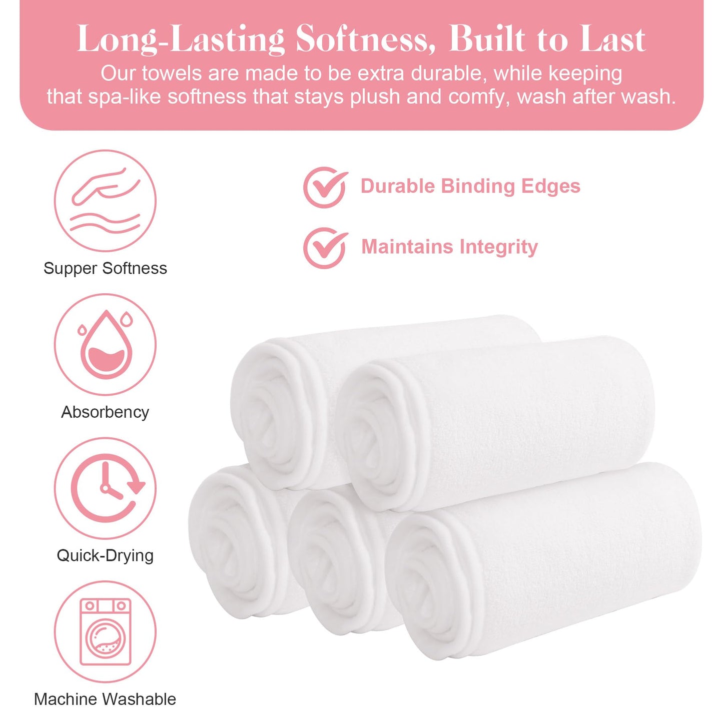 BREENHILL 6 Pack Facial Towels for Estheticians Soft, Spa Towels for Facial, Comfortable Extra Thick Massage Face Towels, Professional Esthetician Equipment