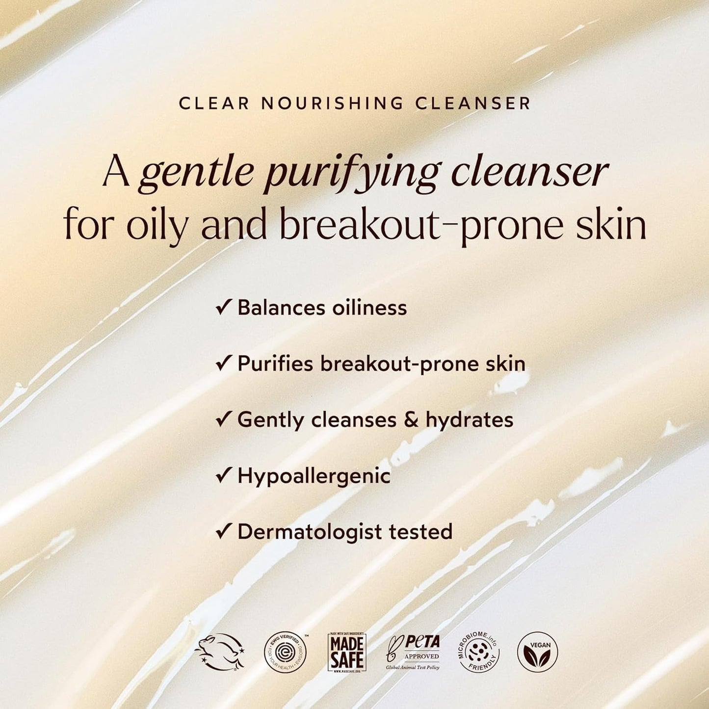 True Botanicals Clear Nourishing Cleanser - Gently Moisturizes Dry Skin | Ideal for Oily & Sensitive Skin | 4 fl oz | 118 ml