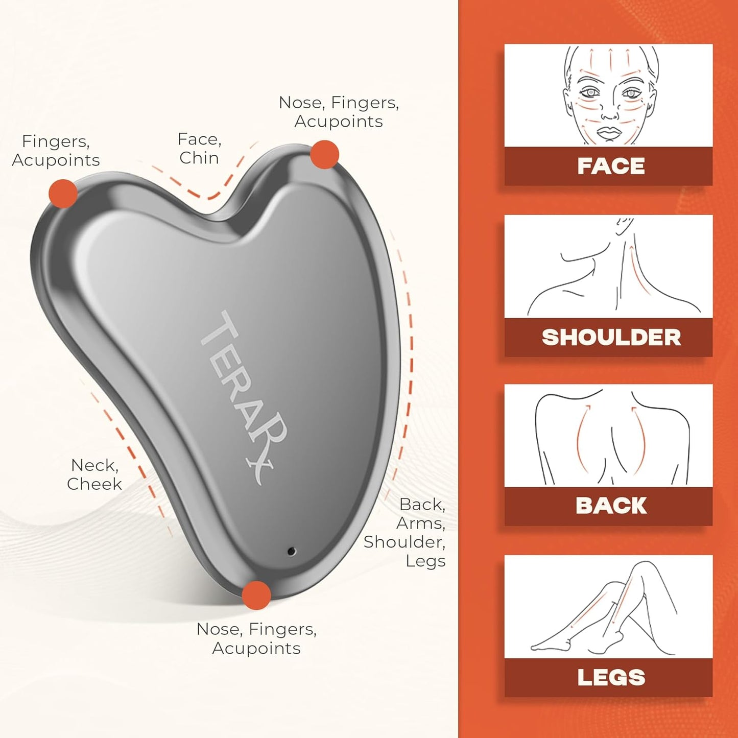 Terahertz Gua Sha Facial Tool Set - Enhance Lymphatic Drainage & Sculpting | Includes Gua Sha & Mushroom Tool