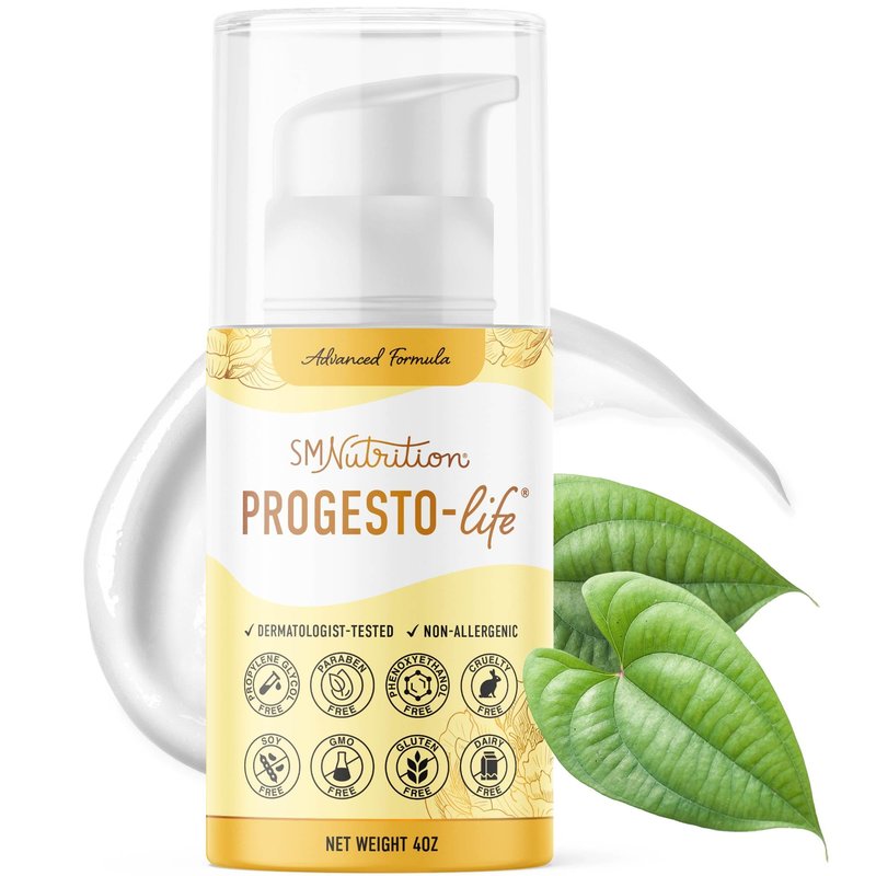 SMNutrition Advanced Progesto-Life Balancing Skin Cream for Women 4oz | Cosmetic Skin Cream | Dermatologist-Tested, Hypoallergenic & Cruelty-Free | 96 Applications