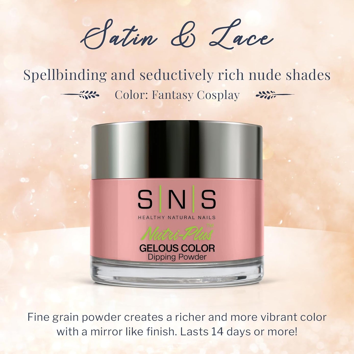 SNS Nail Dip Powder - Fantasy Cosplay Dipping Powder | Long-Lasting Pale Beige Color, 1.5 Oz