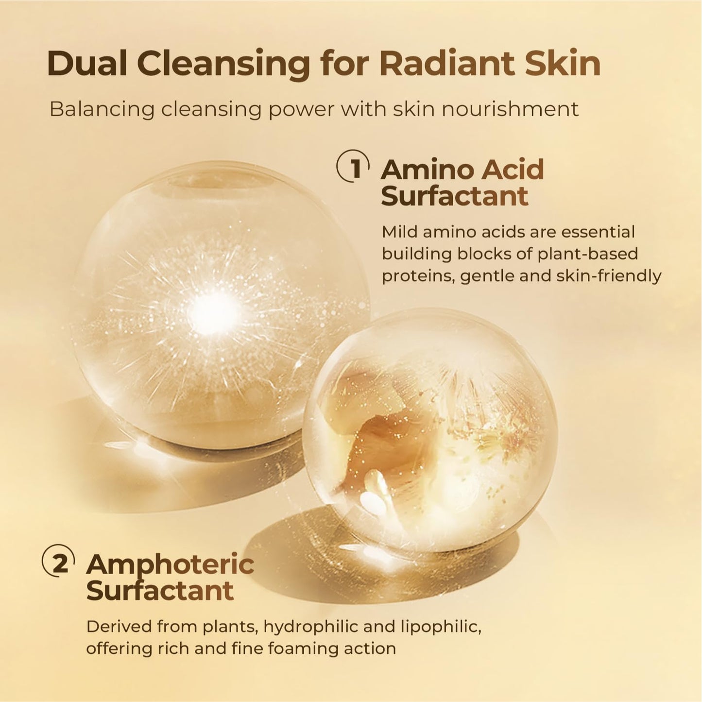 CHANDO HIMALAYA Gold Diamond Facial Cleanser - Reviving & Clarifying Daily Cleanser with Amino Acids for Hydration and a Luminous Complexion (200ml/6.76oz)