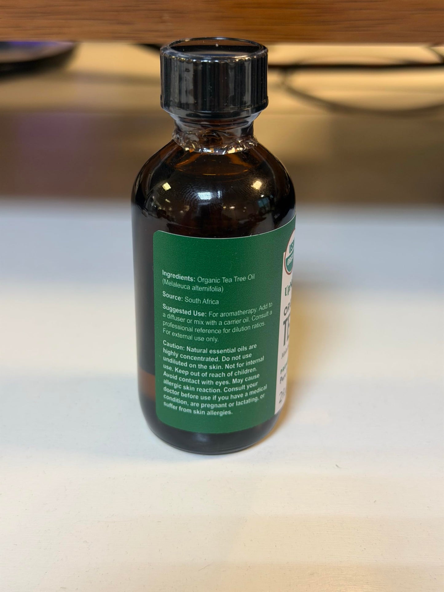 UpNature Tea Tree Oil - 100% Pure USDA Certified Organic Tea Tree Essential Oils for Skin, Hair, Toenail, Body and Scalp (2oz)