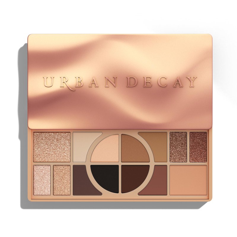 Urban Decay Naked Shaped Multi-Use Eyeshadow Palette - Warm Neutral Eye & Face Palette, 14 Crease & Transfer-Resistant Shades, Up to 16HR Wear, Sculpting Creams, Defining Powders, Shimmer Highlighters