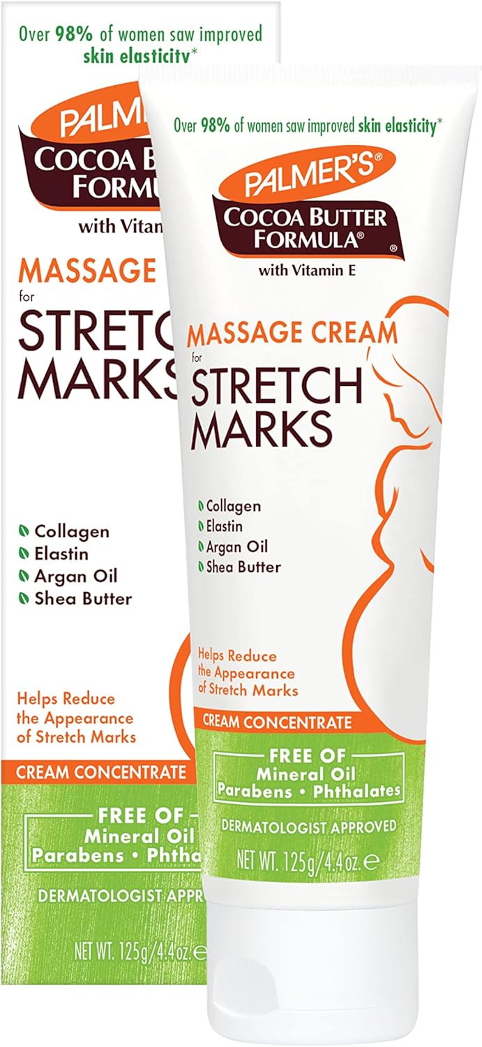 Palmer's Cocoa Butter Formula Massage Cream - Stretch Marks & Pregnancy Skin Care | 4.4 Oz (Pack of 2)