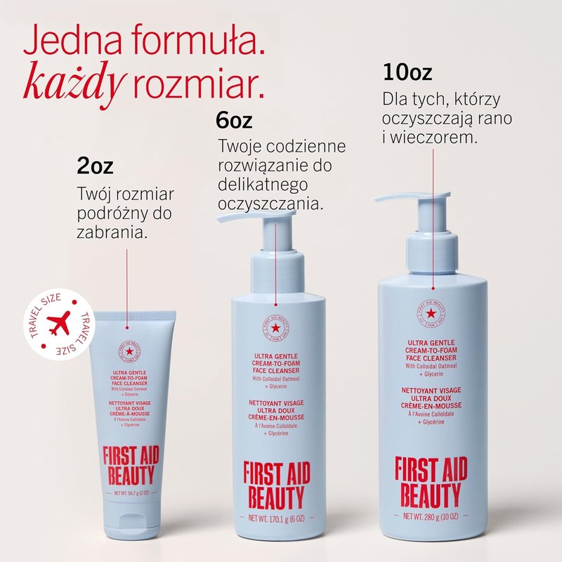 Ultra Gentle Cream-to-Foam Facial Cleanser - Makeup Removing Face Wash with Colloidal Oatmeal & Glycerin for Sensitive, Acne-Prone Skin