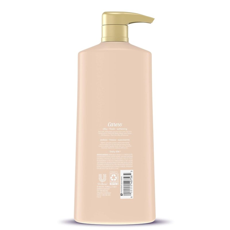 Caress Hydrating Body Wash - Silky Soft Skin with Silk Extract & Floral Oil | 25.4 oz