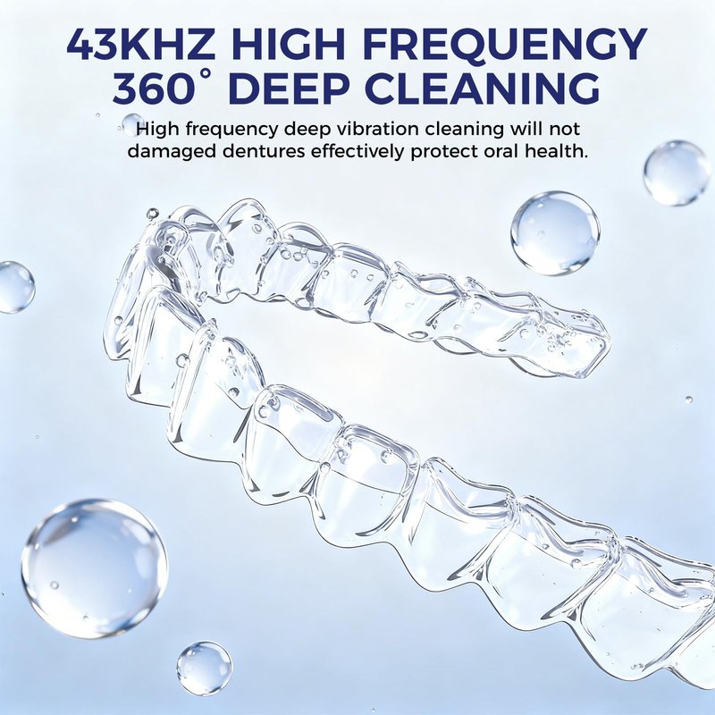 Ultrasonic Retainer Cleaner Machine for Dentures, Mouth Guards, Braces, Toothbrush Heads, Jewelry, 220ML Capacity Ultrasonic Cleaner with Digital Timer&UV, 2 Modes for All Dental Appliances，White
