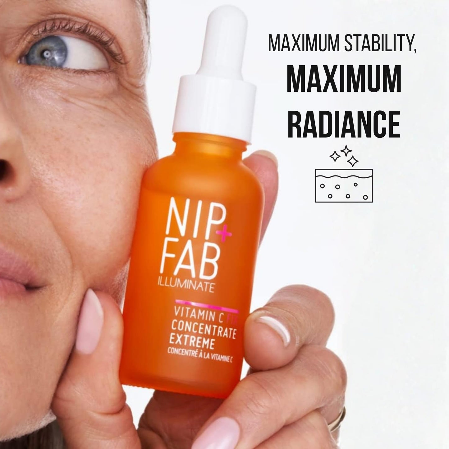 Nip+Fab Vitamin C Fix Concentrate Extreme 15% 1 fl oz | Face Skin Radiance Booster | 3 Forms of Vitamin C | Ferulic Acid | Skin Protection | Moisturizing Hydrating Antioxidant