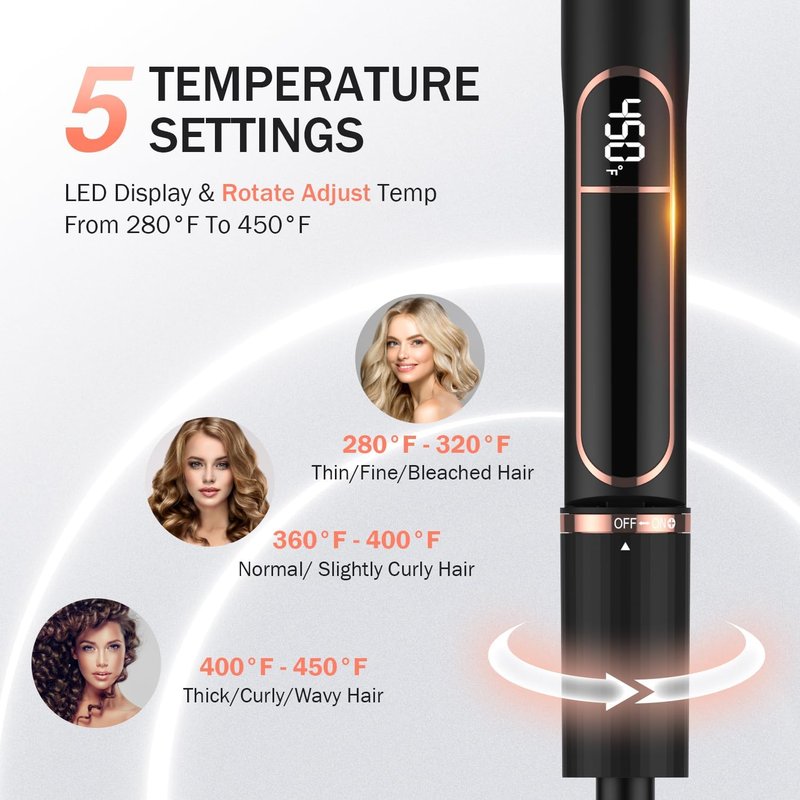 MiroPure Hair Straightener - 1 Inch Titanium Plates, Fast 15S Heat-Up, Dual Voltage with Auto Shut-Off | Professional Ceramic Ion Iron