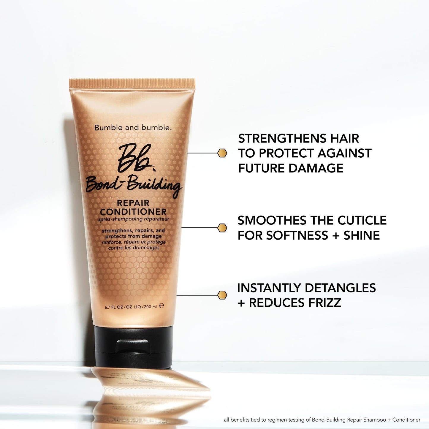Bumble and bumble. Bond-Building Hair Repair Conditioner | Strengthens and Prevents Breakage | Smooths Frizz, Adds Shine | For Damaged Curly, Wavy, Straight Hair Types, 6.7 Fl Oz