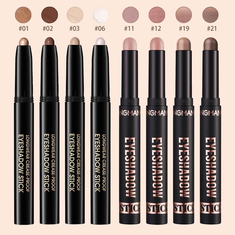 Euphily Matte Cream Eyeshadow Stick, Waterproof Eye Shadow Stick, Long-Lasting and Blendable High Pigmented Single Eyeliner Makeup for Women, 2 Pecan