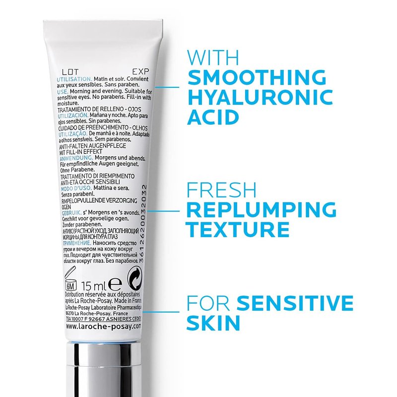 La Roche-Posay Redermic C Vitamin C Eye Cream - Anti-Aging Formula with Hyaluronic Acid | 0.5 Fl Oz