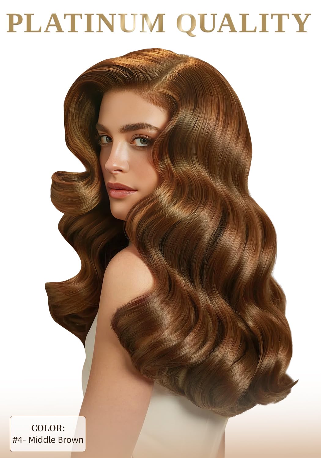 Real Human Hair Tape-In Extensions - 14 Inch, 20 Pcs, Seamless, #4 Medium Brown | Invisible & Straight